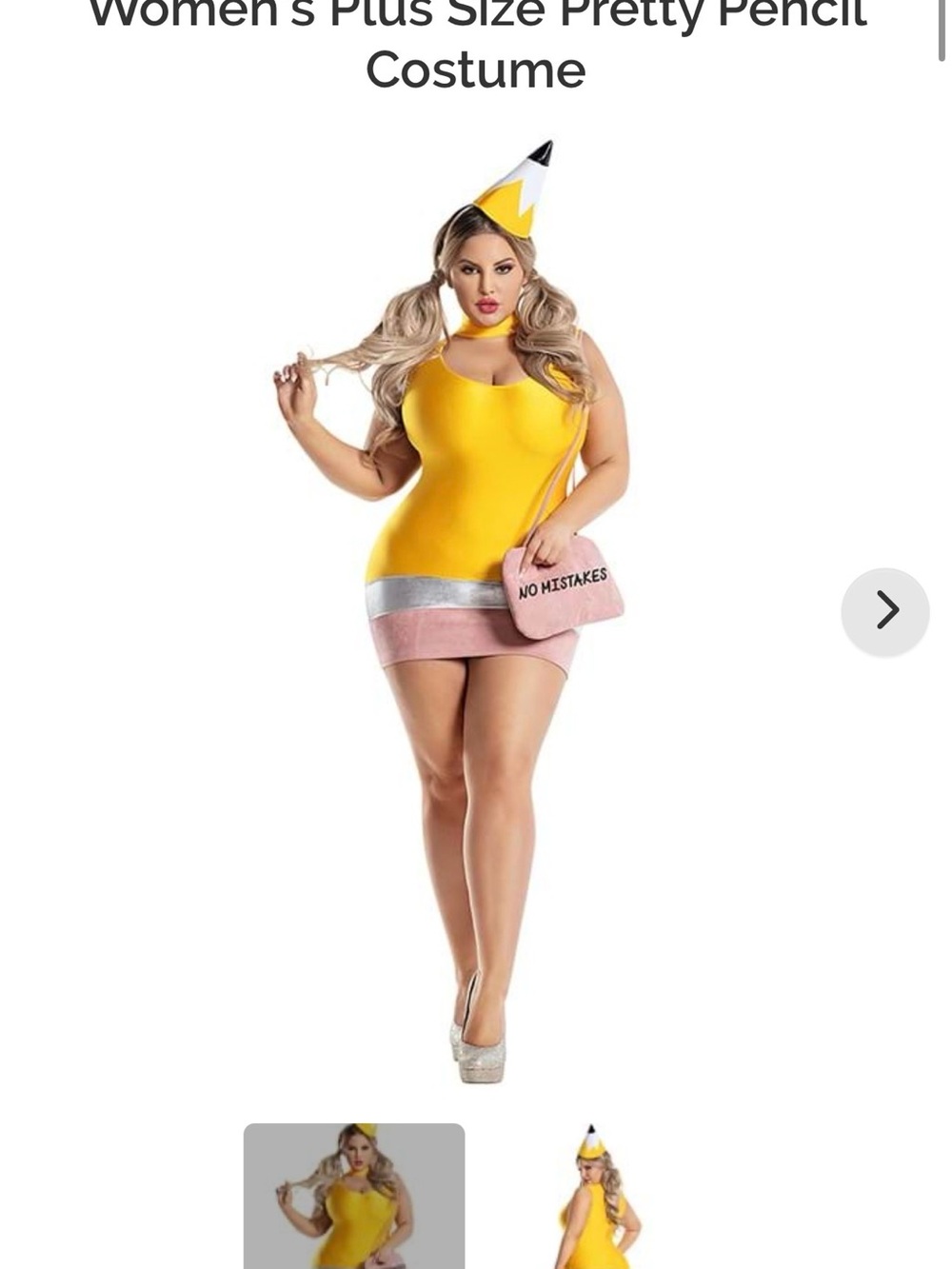 EUC Women’s Plus Size Pencil Costume + Accessories! Fits like a 1X!!!